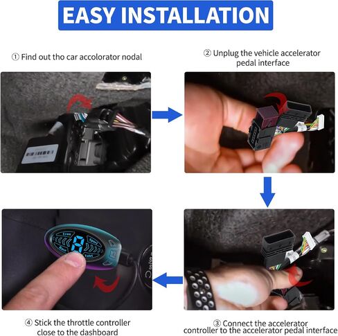 Throttle Response Controller, Upgraded 10 Drive Mode Smart Electronic Racing Pedal Accelerator for RAM 1500 New Body Style Wrangler JL Gladiator JT Nissan Titan Trucks Chevrolet Malibu(809) in Saudi Arabia