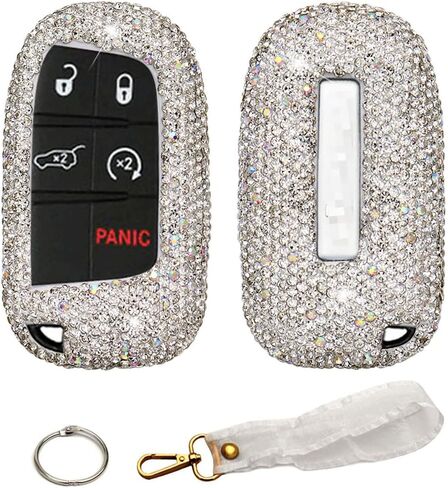 غطاء Ornater Key Fob متوافق مع دودج تشالنجر تشارجر دورانجو جورني جيب جراند شيروكي رينيجيد كرايسلر 200 300 in Kuwait