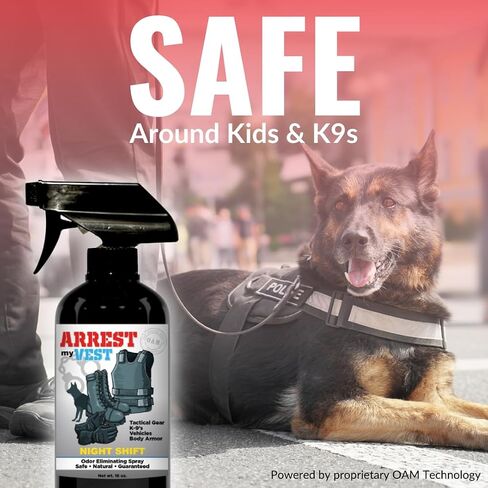 Arrest My Vest Military and Police Grade Odor Eliminating Spray for Body Armor, Tactical Gear. Safe on K9's, ballistic vests and all fabrics including leather - Unscented - 2 16 oz Bottles in Saudi Arabia