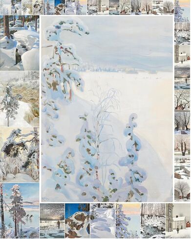 Decoupage Paper Pack (35 Sheets 6"x8") Gorgeous Paintings of Lakes at Sunset and Under Bright Moons FLONZ Vintage Illustration Pictures Cards for Decoupage, Craft and Scrapbooking in Kuwait
