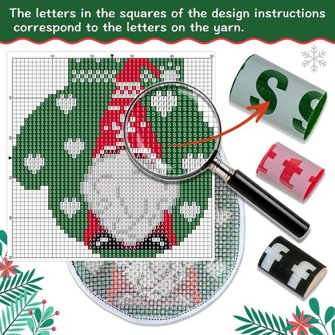 YP Latch Hook Kits for Kids and Adults Beginners Christmas DIY Rug Making Kit for Home Decoration Festival Gifts Crocheting Crafts Carpet,13" X 18"(Snowy Christmas Santa Claus) in Kuwait