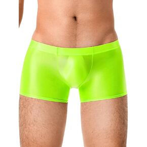 Kaei&Shi Mens Full Coverage Underwear,Low Rise Boxer Briefs Panties,Sexy Silky Booty Shorts Lingerie