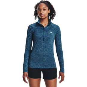 Under Armour Women's Standard Tech Twist ½ Zip Long-Sleeve Pullover, (427) Varsity Blue/Blizzard/Metallic Silver, X-Small