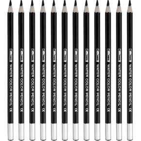 PATIKIL Watercolor Pencil, 12Pcs Water Soluble Pencils for Blending, Coloring, Sketch Drawing, Painting, Dark Blue