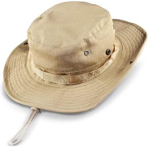 Wide Brim Boonie Hat, Men & Women Top Camo Bucket Hats for Safari Military BeachÉ