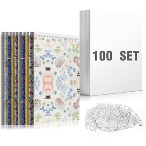 100 Pcs of 7.5 * 10.5 Inch Fabric Organizer Boards for Neat and Easy Storage,Magazine Boards and Fabric Board with Plastic Alligator Clips,Comic Book Boards for Fabric Storage,Magazine,and Books