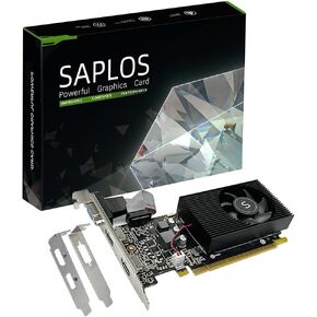 SAPLOS GT 730 2GB DDR3 128-bit، بطاقة رسومات منخفضة المستوى، HDMI، DVI، VGA، بطاقة فيديو للكمبيوتر الشخصي، وحدة معالجة الرسومات للكمبيوتر للعمل، طاقة منخفضة، PCI Express x16، دعم 2K، Fermi، DirectX 11