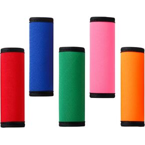 5 Pack Luggage Handle Wraps for Suitcase Velcro Handle Wrap Luggage Handle Covers 5 Colors Bag Handle Wrap Luggage Markers for Easy Identification (Colorful)