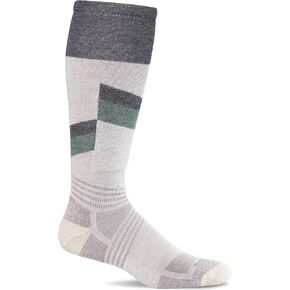 Sockwell Men's The Steep Ski Moderate Graduated Compression Sock, Natural-L/XL