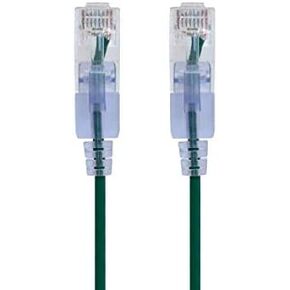 Monoprice Cat6A Ethernet Patch Cable - Snagless, 550Mhz, 10G, UTP, Pure Copper Wire, 30AWG, 6 Inches, Blue - SlimRun Series