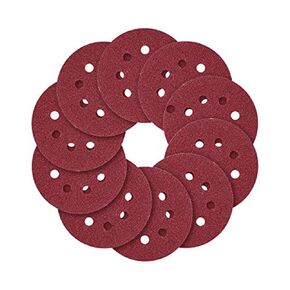 Miady 5-Inch 8-Hole Hook and Loop Sanding Discs 100PCS, 120/240/320/600/800 Assorted Grits Sandpaper - Pack of 100