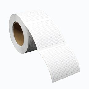 150243 Graph Stickers - Accentuated XY Axis, 4" Wide, White/Black (Pack of 500)