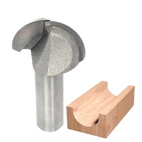 Core Box Router Bits,1/2 Inch Shank,Cove Box Bits 1-1/8" Cutting Diameter, 9/16“ Cutting Height Round Nose Cutter for Wood Roundnose/Cove Grooving,Veining,Engraving,Plunging