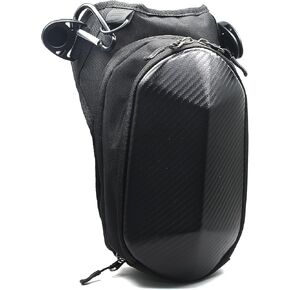 MZS Motorcycle Tank Bag, 4.5L Expandable Hard Shell Drop Leg Bag Thigh Waist Pack for Men Women Muti-functions Waterproof Storage Bag Fit Motorbike Street Enduro Sport Adventure E-bike Bikes