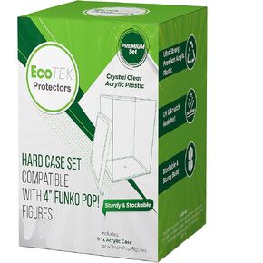 EcoTEK Protectors, 100-Pack Pop Protector for 4" Funko Pop Figures, Scratch-Resistant, Strong, Crystal Clear Acid-Safe Case for Toys and Collectibles