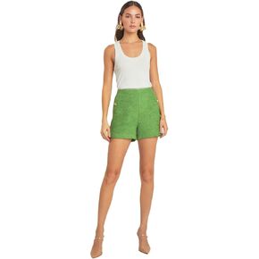endless rose Women's Tweed Buttoned Shorts