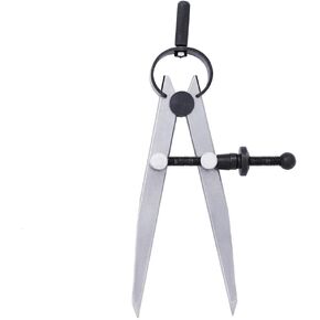 Brccee AC 4 inch Leathers DIY Adjustable Edge Creaser Wing Divider,Rotating Craft Tool Leathercraft Compasses, Compass Drawing Tool in Kuwait