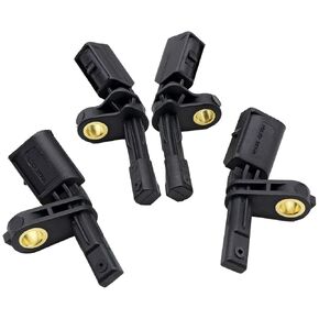 4pc ABS Wheel Speed Sensor Front Rear Left & Right Fit for VW Golf Beetle CC Jetta Passat Bora Fit for Audi TT Fit for Seat Leon 2005-2019 Replace 7H0927803 SU11668 SU11669