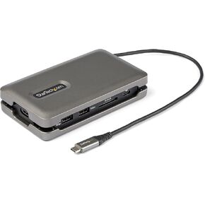 StarTech.com USB C Multiport Adapter - USB C to 4K 60Hz HDMI 2.0, 2pt 10Gbps USB Hub, 100W PD Passthrough, GbE, SD/MicroSD, USB Type-C Mini Dock, 10" Cable, Alternative to DKT30CSDHPD (DKT31CSDHPD3)