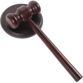 1 Set Judge Hammer Wooden Playset Childrens Toys Children s Toys Judge Gavel and Block Judge Gavel Costume Accessory Mini Wooden Gavel Auction Sale Hammer Gavel Prop Gavel Toys