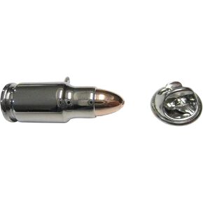 Two Toned Rifle Bullet Design Lapel Pin