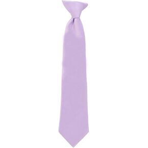 boxed-gifts Umo Lorenzo Boy's Clip on Tie Solid Neck Tie