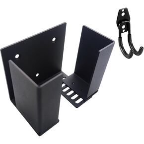 EV Charger Holder-Adjustable for Different Size Control Box, Heavy Duty Metal Wall Mount Bracket with Cable Hook for J1772 EV Mobile Charger & Telsa Charger, Enduring Charging Box Holder