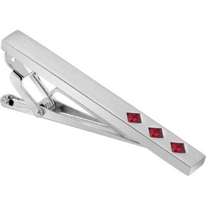 Silver Tie Clip, 2.2 Inch Tie Clips for Men for Regular Ties and Skinny Ties, Unique Mens Tie Bar and Tie Clip Tie Clasp Silver Suitable for Wedding Anniversary Business Professional and Best Gifts