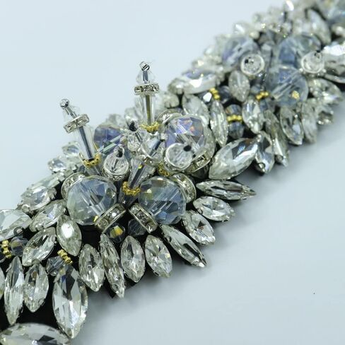 G-RUI فاخر الزجاج الأبيض حجر الراين بقع للملابس أنيقة DIY بها بنفسك مطرز خياطة على parches يزين لفستان الزفاف زنار الديكور in Kuwait