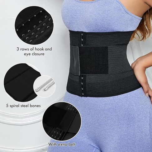 Waist Trainer Corset For Women Tummy Control Workout Hourglass Shaper Girdle Waist Cincher With Steel Bones in Saudi Arabia