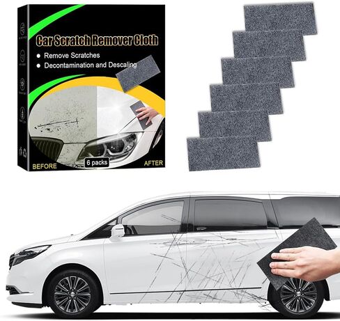 6Pc Nano Sparkle Cloth Car Scratch Remover,Upgraded Nano Sparkle Cloth,Nano Cleaning Cloth Scratch Remover,Nano Sparkle Cloth Magic Car Scratch Repair Cloth for Vehicles in Saudi Arabia