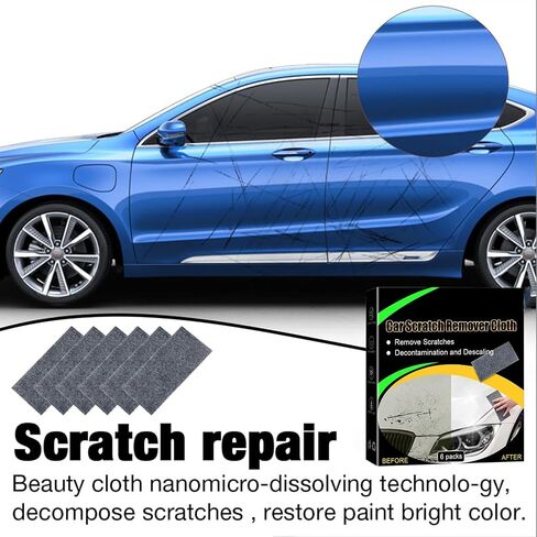 6Pc Nano Sparkle Cloth Car Scratch Remover,Upgraded Nano Sparkle Cloth,Nano Cleaning Cloth Scratch Remover,Nano Sparkle Cloth Magic Car Scratch Repair Cloth for Vehicles in Saudi Arabia