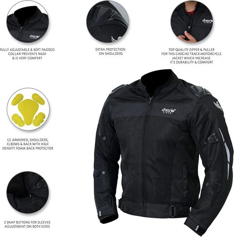Chocho Mesh Motorcycle Jacket for Men Summer Motorbike Riding Jacket with Armor Racing Protection Jacket in Saudi Arabia