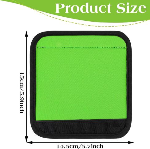 2-Pack Luggage Handle Wrap with Luggage Tags for Suitcases,Bright Colors Luggage Identifiers for Suitcases Soft Suitcase Handle Wraps for Travel Accessories (Fluorescent Green) in Saudi Arabia