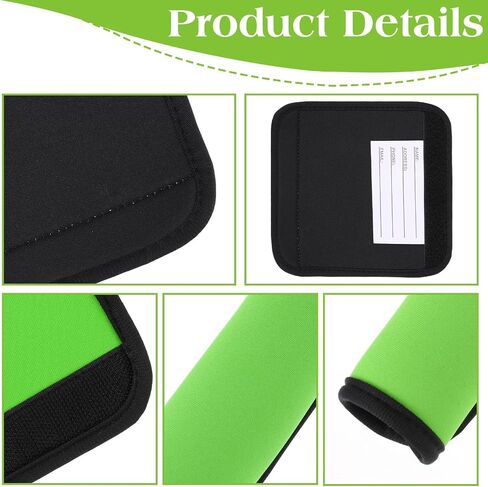 2-Pack Luggage Handle Wrap with Luggage Tags for Suitcases,Bright Colors Luggage Identifiers for Suitcases Soft Suitcase Handle Wraps for Travel Accessories (Fluorescent Green) in Saudi Arabia