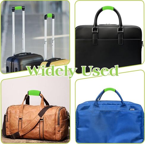 2-Pack Luggage Handle Wrap with Luggage Tags for Suitcases,Bright Colors Luggage Identifiers for Suitcases Soft Suitcase Handle Wraps for Travel Accessories (Fluorescent Green) in Saudi Arabia