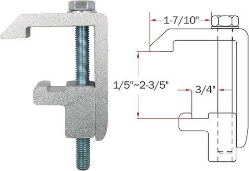 Track System Mounting Clamp, Track System Mounting Clips, P-AC-04N High Strength Truck Cap Topper Clamps Compatible for Toyota Tacoma/Tundra Truck Cap/Camper Shell, Set of 4 -Black in Saudi Arabia