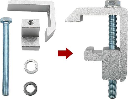 Track System Mounting Clamp, Track System Mounting Clips, P-AC-04N High Strength Truck Cap Topper Clamps Compatible for Toyota Tacoma/Tundra Truck Cap/Camper Shell, Set of 4 -Black in Saudi Arabia