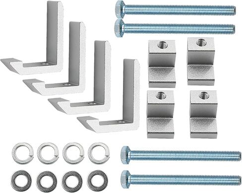 Track System Mounting Clamp, Track System Mounting Clips, P-AC-04N High Strength Truck Cap Topper Clamps Compatible for Toyota Tacoma/Tundra Truck Cap/Camper Shell, Set of 4 -Black in Saudi Arabia