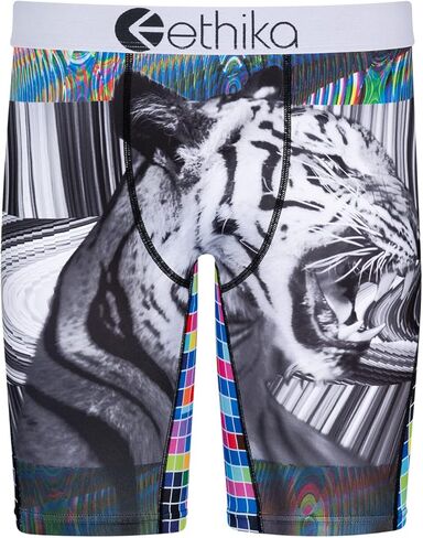 Ethika Boys Staple Boxer Brief | Multicolor Squares in Saudi Arabia