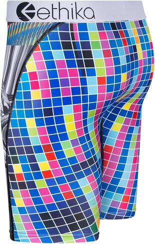 Ethika Boys Staple Boxer Brief | Multicolor Squares in Saudi Arabia