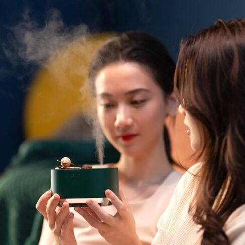 مرطب رذاذ صغير من ليكتيست مع ناشر ومرطبات إضاءة ليلية لغرفة النوم، 300 مل، مرطب كوكبي دوار لسطح مكتب غرفة النوم، والزخارف المزخرفة، واليوجا، والمكتب، والمنتجعات الصحية (أخضر) in Kuwait