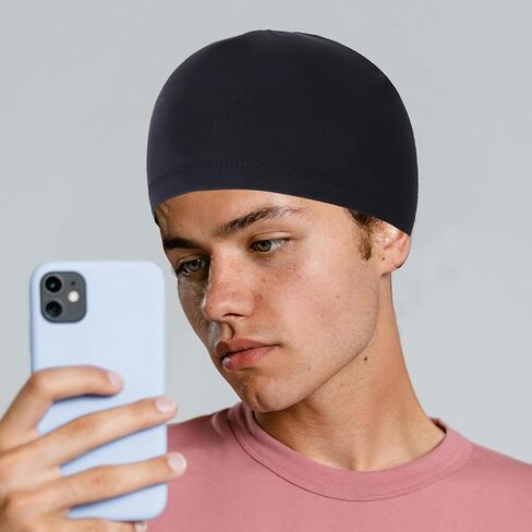 2 Pieces Summer Cooling Skull Cap Helmet Liner Beanie Cycling Running Sweat Wicking Hat for Men Women Lightweight in Saudi Arabia