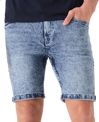 Jean Shorts Men - Stretch Relaxed Fit Mens Denim Shorts - Casual Five Pockets Mens Jean Shorts for Summer Outdoor in Saudi Arabia