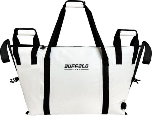 Buffalo Gear Insulated Fish Cooler - 27.5QT 58QT Waterproof Flat Bottom Bag, Leakproof and Fishing Kill Bag in Kuwait
