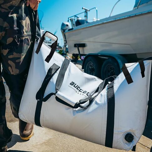 Buffalo Gear Insulated Fish Cooler - 27.5QT 58QT Waterproof Flat Bottom Bag, Leakproof and Fishing Kill Bag in Kuwait