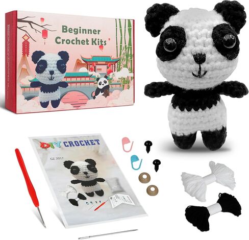 طقم كروشيه للمبتدئين، 3 قطع من مجموعات الكروشيه للمبتدئين، طقم كروشيه للمبتدئين للمبتدئين البالغين والأطفال مع تعليمات خطوة بخطوة ودروس فيديو in Kuwait