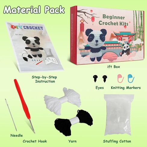 طقم كروشيه للمبتدئين، 3 قطع من مجموعات الكروشيه للمبتدئين، طقم كروشيه للمبتدئين للمبتدئين البالغين والأطفال مع تعليمات خطوة بخطوة ودروس فيديو in Kuwait