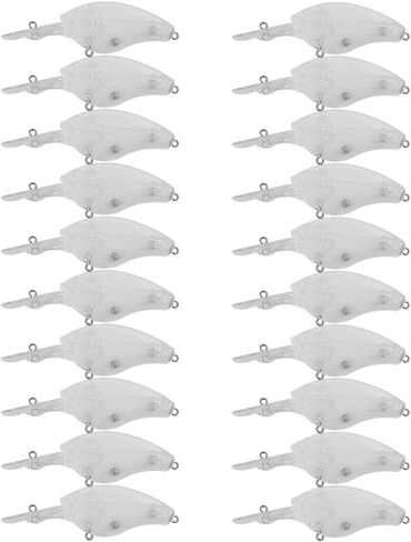 Aneew Bulk Unpainted Blanks Crankbaits Minnow Jerkbaits Wobble Rock Bass Fishing Lures DIY Making Kit for Saltwater Freshwater in Kuwait