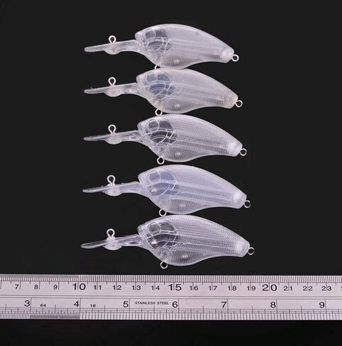 Aneew Bulk Unpainted Blanks Crankbaits Minnow Jerkbaits Wobble Rock Bass Fishing Lures DIY Making Kit for Saltwater Freshwater in Kuwait
